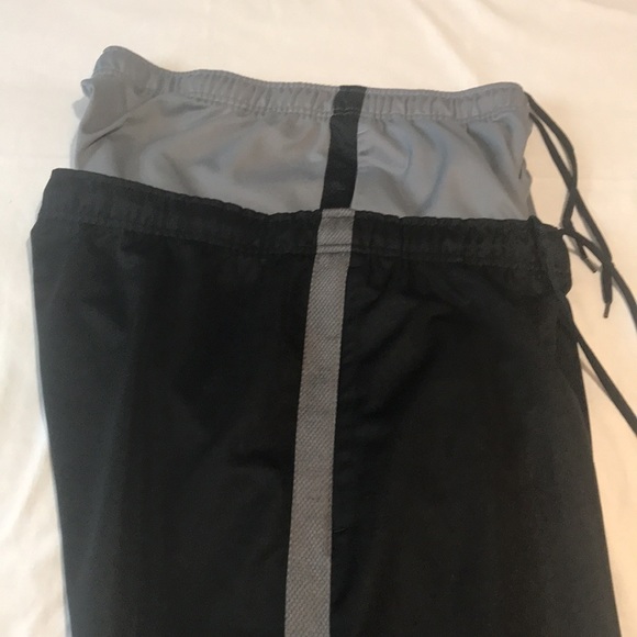 Men’s Nike black with gray mesh stripe drawstring polyester joggers. 2 pairs! - Picture 12 of 12